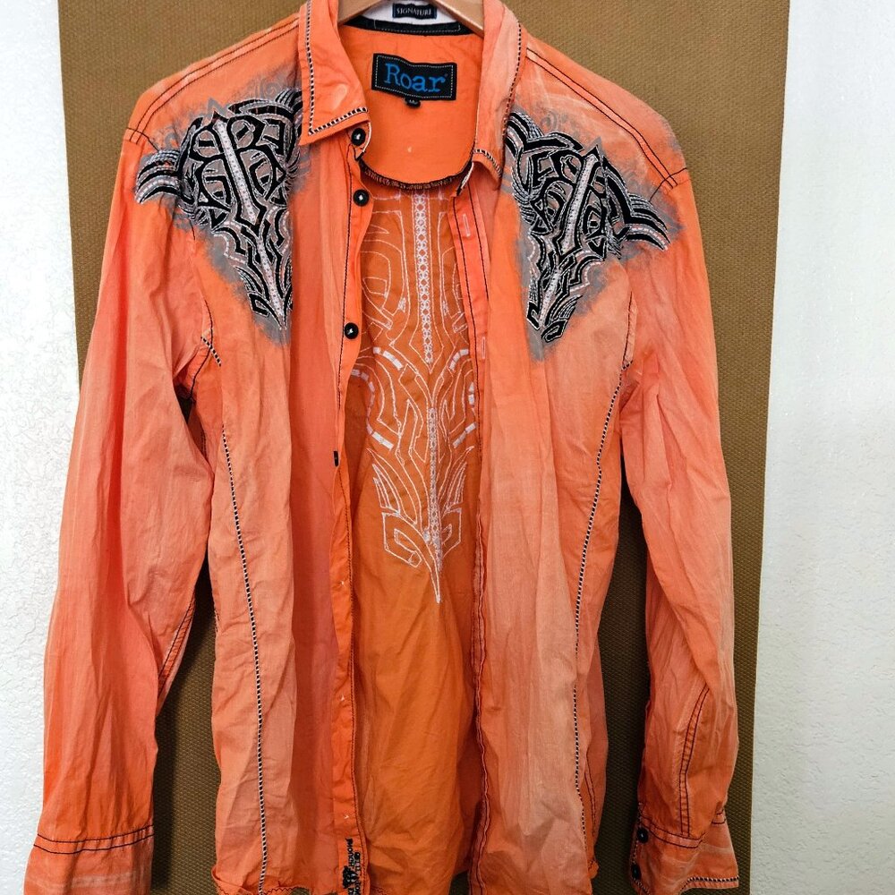 ROAR button down rock n roll western shirt